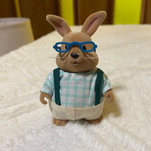 Calico Critters Lil L'il Woodzeez COTTONBALL Bunny Family Lot of 4 - Picture 3 of 4